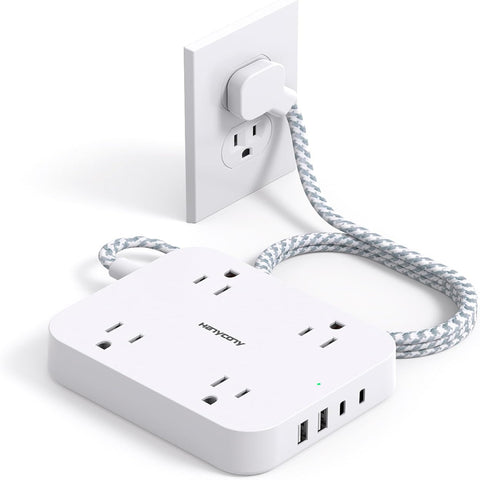 REGLETA DE ALIMENTACION 8en1 4TOMAS 2USB 2TIPO C