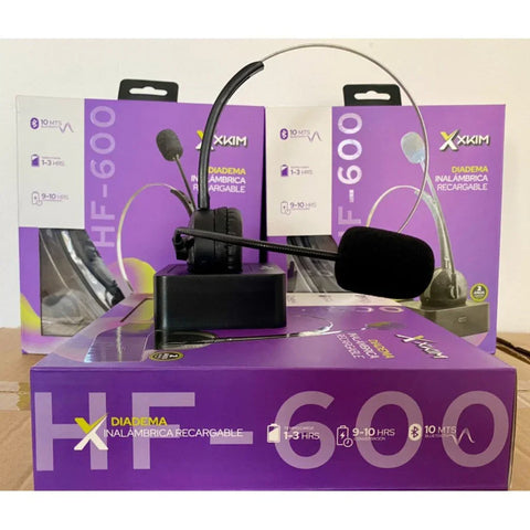 DIADEMA INALAMBRICA XKIM HF-600 BT 5.0 RECARGABLE