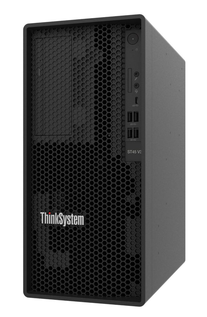 SERVIDOR LENOVO THINKSYSTEM ST45 V3 AMD EPYC 4124P 3,8GHZ TURBO MAXIMA 5,1GHZ 16GB DDR5 2 TERAS