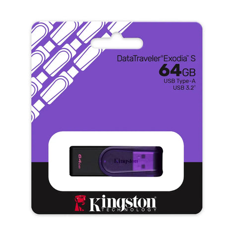MEMORIA USB KINGSTON DATATRAVELER 3.2 DTX M 64GB NEON ROSADO/VERDE/AZUL/PURPLE