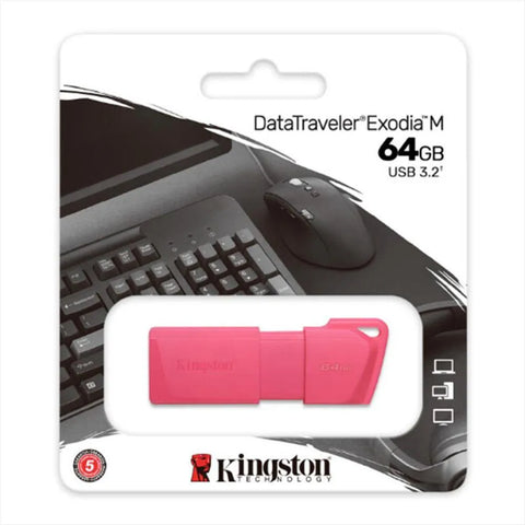 MEMORIA USB KINGSTON DATATRAVELER 3.2 DTX M 64GB NEGRO/AZUL/VERDE/ROSADA