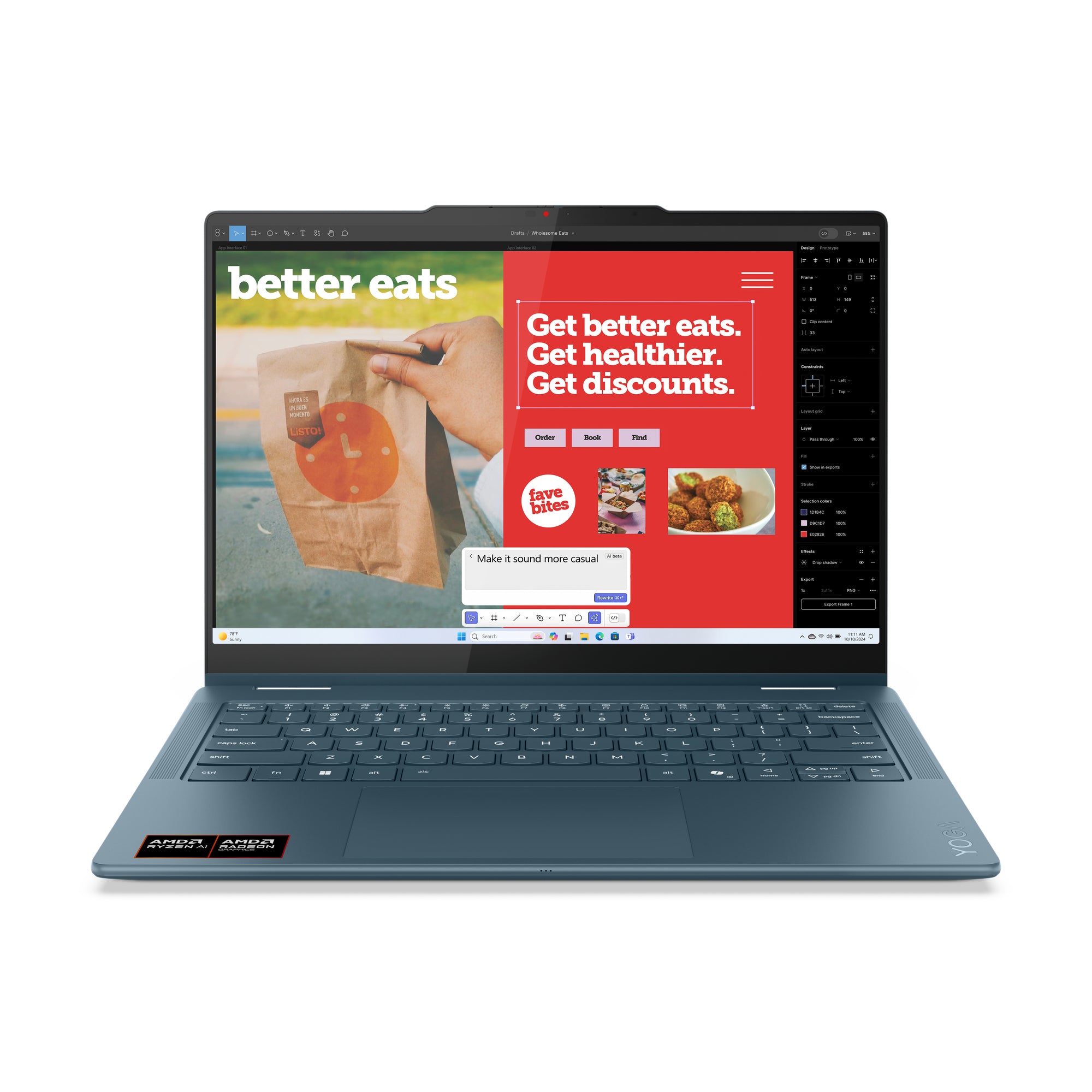 PORTÁTIL LENOVO YOGA 7 2 EN 1 14AKP10 AMD RYZEN AI 5 340 16GB LPDDR5X 512GB SSD 14" WUXGA TOUCH WINDOWS 11
