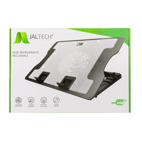 Base Refrigerante Reclinable De Portatil 1ventilador Jaltech Color Negro