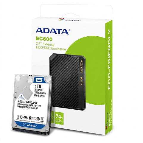 Disco Externo Antigolpes Adata600+1tb Sata W.d Blue