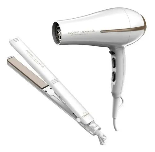 COMBO PLANCHA + SECADOR GA.MA ITALY ESSENTIAL COCONUT & ALMOND