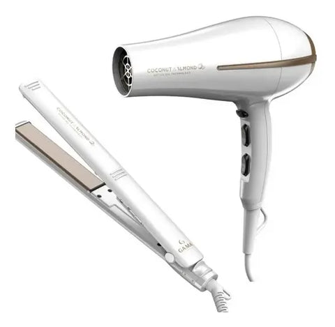 COMBO PLANCHA + SECADOR GA.MA ITALY ESSENTIAL COCONUT & ALMOND