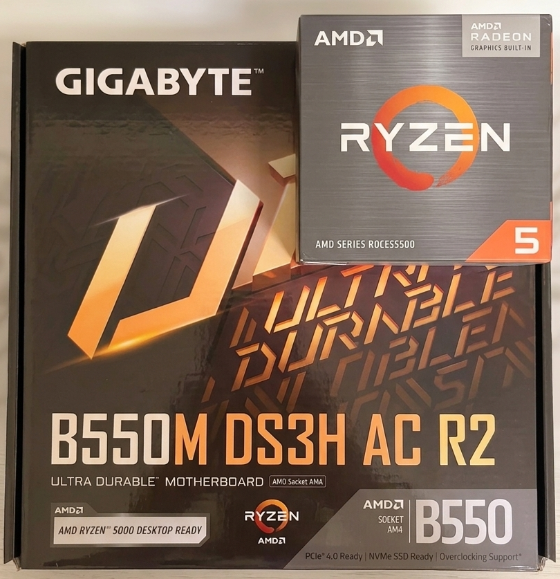 COMBO PROCESADOR AMD RYZEN 5 5600GT + BOARD GIGABYTE B550M M.2 WIFI 5 LAN Gigabit