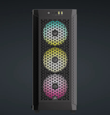 CHASIS CORSAIR 480T AIRFLOW 3.FAN 120MM ARGB NEGRA