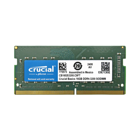 MEMORIA DDR4 16GB PORTATIL 3200 CRUCIAL SODIMM