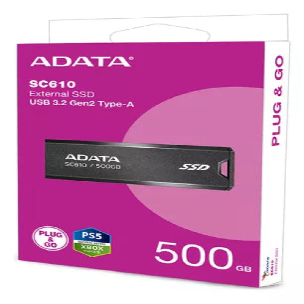 DISCO SOLIDO EXTERNO ADATA SC-610 500GB 2.5" PS5/XBOX