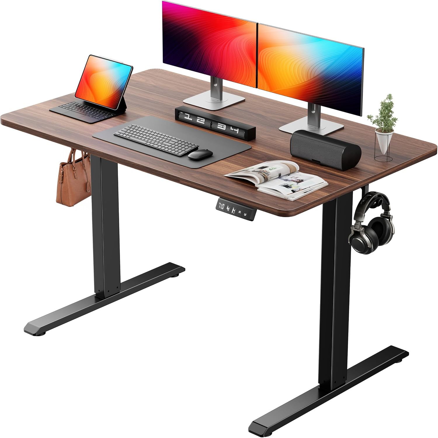 Escritorio Ergonómico ElevaPro 120x60 cm — Ajuste Eléctrico de Altura, Memoria Inteligente y Marco Reforzado