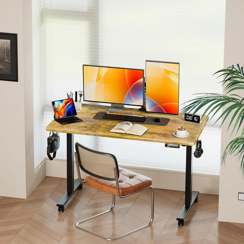 ESCRITORIO ELECTRICO ALTURA AJUSTABLE  / RUEDAS / 121cm