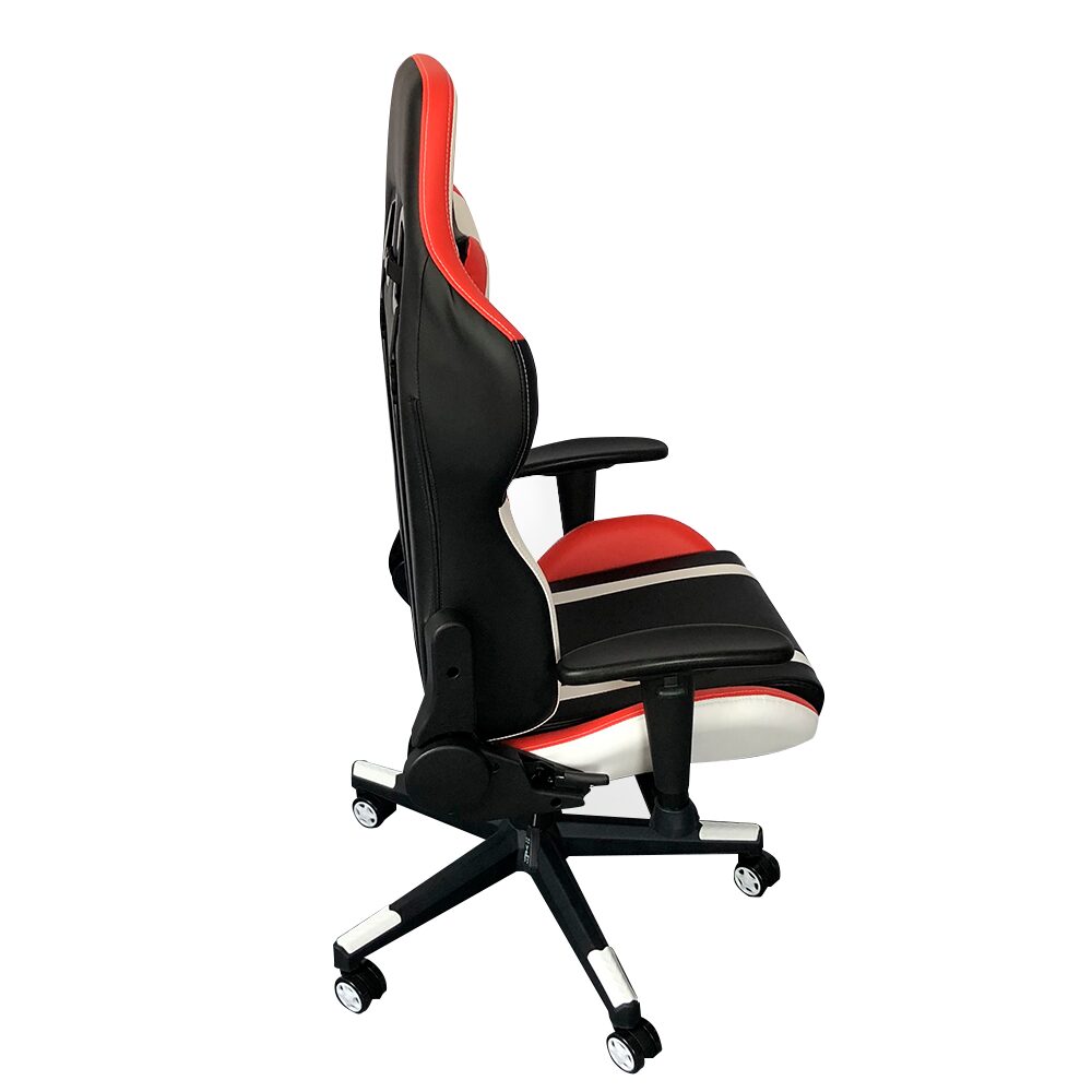 SILLA GAMER FALCON X REF SD-007 BLANCO-ROJO-NEGRO