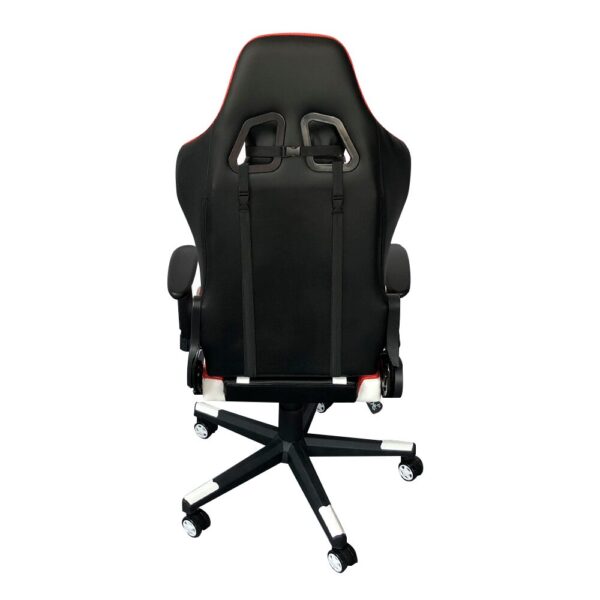SILLA GAMER FALCON X REF SD-007 BLANCO-ROJO-NEGRO
