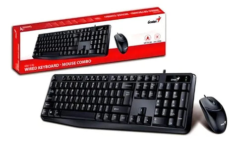 COMBO GENIUS KM-170 TECLADO + MOUSE USB RESISTENTE SALPICADURAS