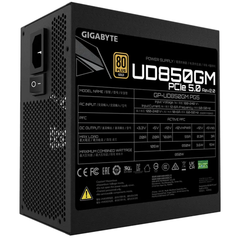 FUENTE GIGABYTE 850W  GEN 5.1 ATX 3.1 CERTIFICADA 80+ GOLD MODULAR