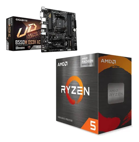 COMBO PROCESADOR AMD RYZEN 5 5600GT + BOARD GIGABYTE B550M M.2 WIFI 5 LAN Gigabit