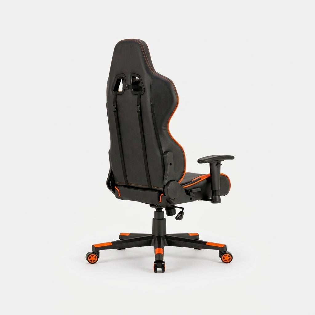 SILLA GAMER FALCON X REF SD-009 NARANJA-NEGRO CUERO SINTETICO