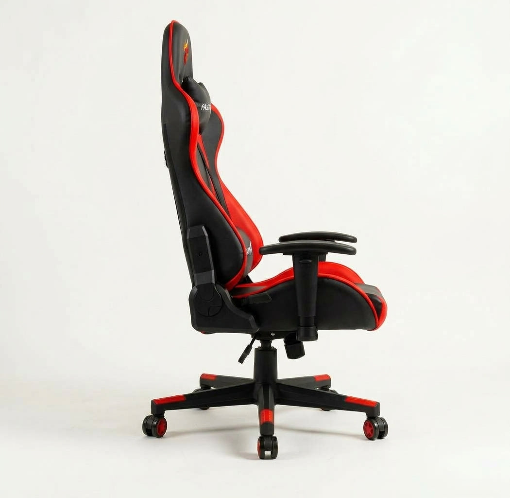 SILLA GAMER FALCON X REF SD-018 NEGRO/ROJA CUERO SINTETICO