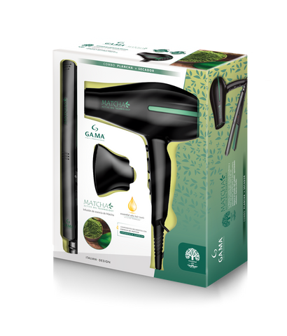 COMBO PLANCHA LED + SECADORA GA.MA ITALY MATCHA 1900W/127V