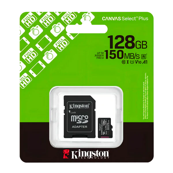 MEMORIA MICROSD KINGSTON CANVAS SELECT PLUS 128GB – VELOCIDAD Y ESPACIO SIN LÍMITES