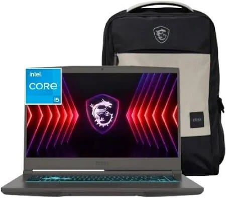 PORTATIL MSI GAMER MSI THIN 15B13UC /  INTEL CORE I7 13620H / SSD 512GB / RTX 3050 / MORRAL MSI