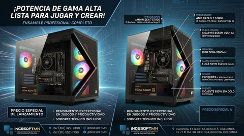 CPU AMD RYZEN 7 5700G GIGABYTE B550 WIFI RAM16GB