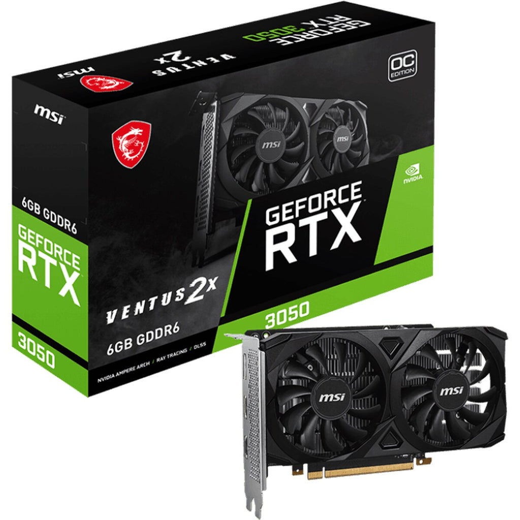 TARJETA VIDEO MSI RTX 3050 6GB DDR6 2.FAN VENTUS 2X