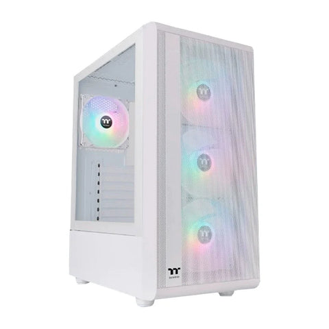 Chasis Thermaltake S200 Tg Argb Blanca 4.VENTILADORES 120MM ARGB + FUENTE 650W 80+ BRONZE