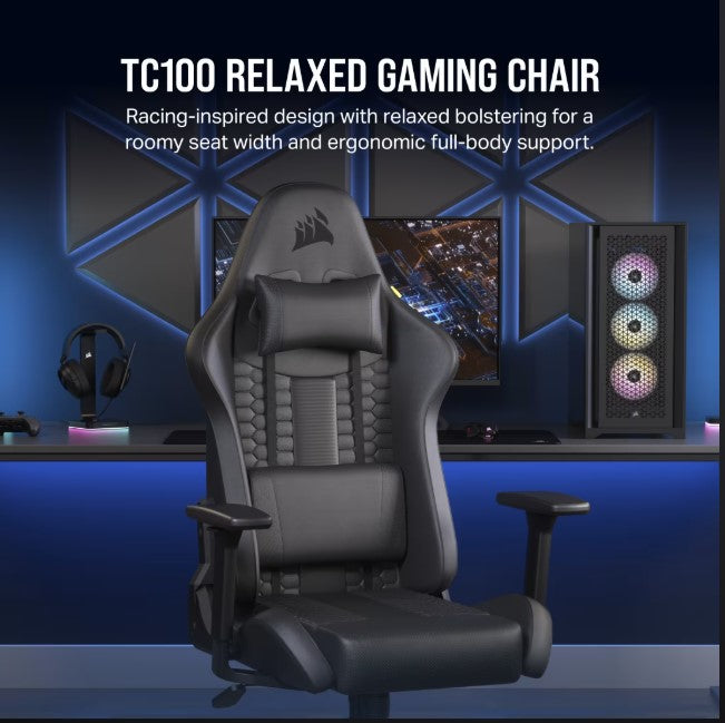 SILLA GAMER CORSAIR TC100 RELAXED NEGRA