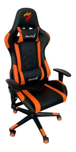 SILLA GAMER FALCONX REF SD-009 NARANJA-NEGRO