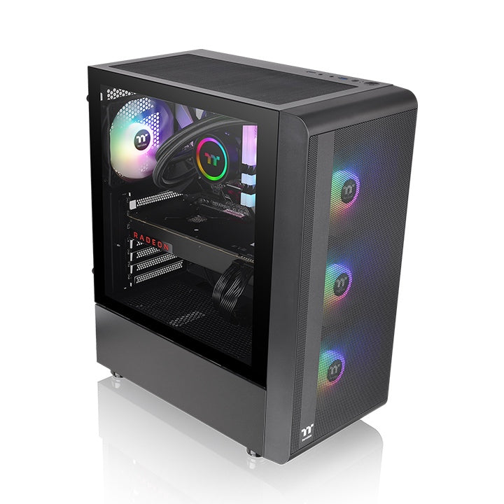 Chasis Thermaltake S200 Tg Argb Negra 4. VENTILADORES 120MM RGB