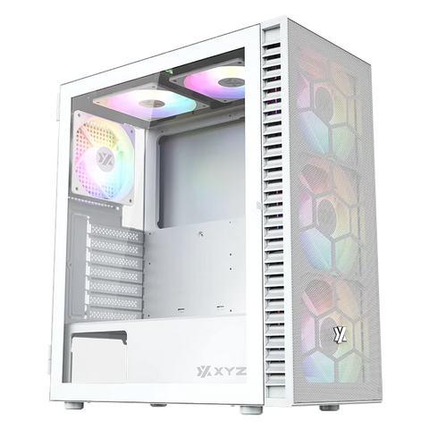 CHASIS ATX XYZ AIRONE 100 MESH BLANCA 6.FAN 120MM