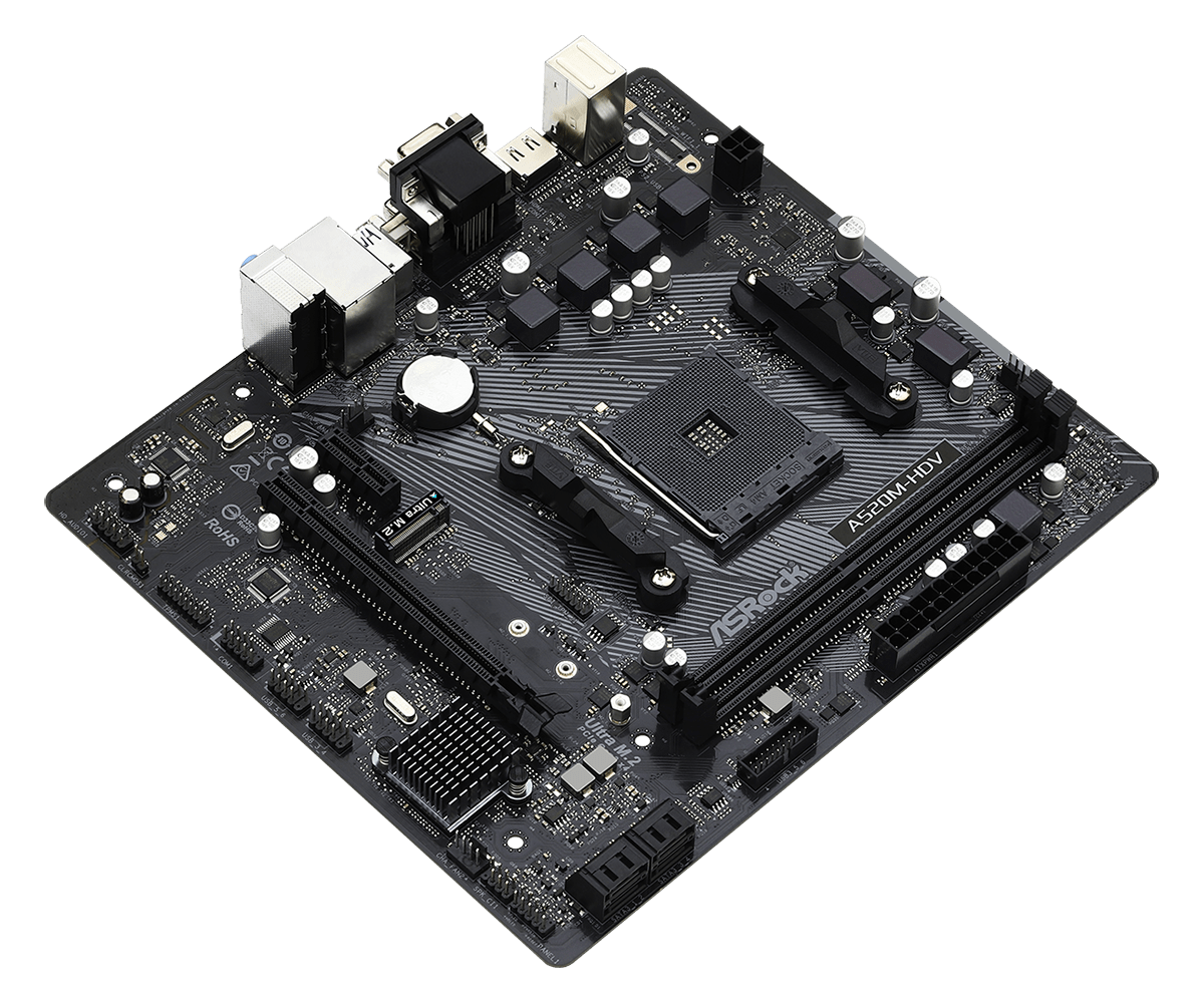 BOARD ASROCK A520M DHDV 2. DDR4 RYZEN AM4