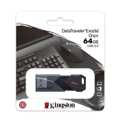 MEMORIA USB KINGSTON DATATRAVELER 3.2 DTX M 64GB NEGRO MATE