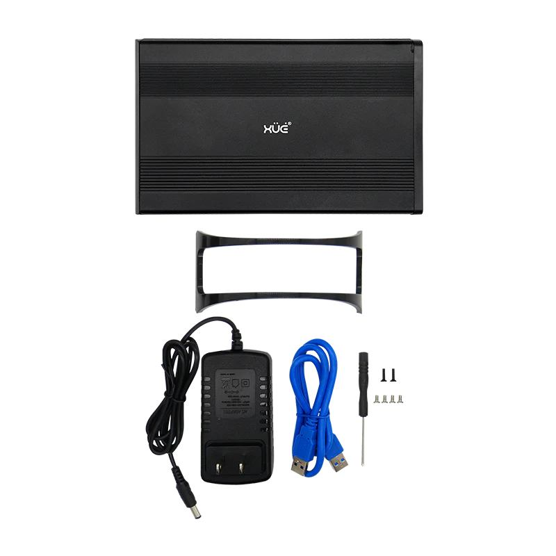 CAJA EXTERNA PARA DISCO SATA 3.5" USB 3.0 NEGRA MARCA XUE