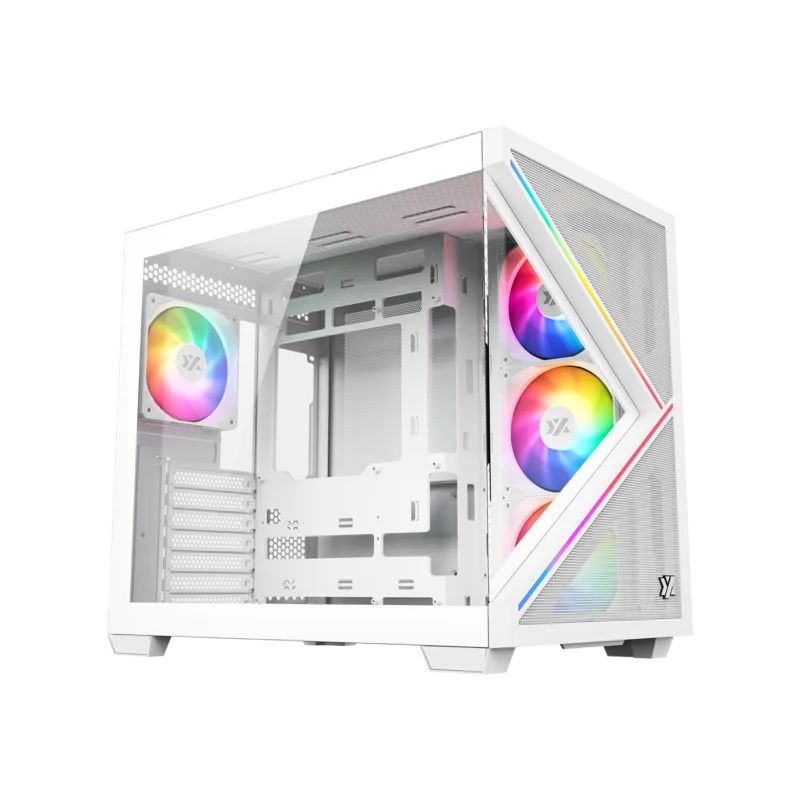 CHASIS XYZ QUBEX BLANCA 4 FAN ARGB 120MM