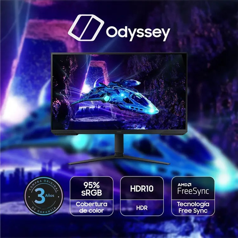 MONITOR SAMSUNG 24” ODYSSEY DG300 1920x1080 1Ms 180HZ HDMI FHD