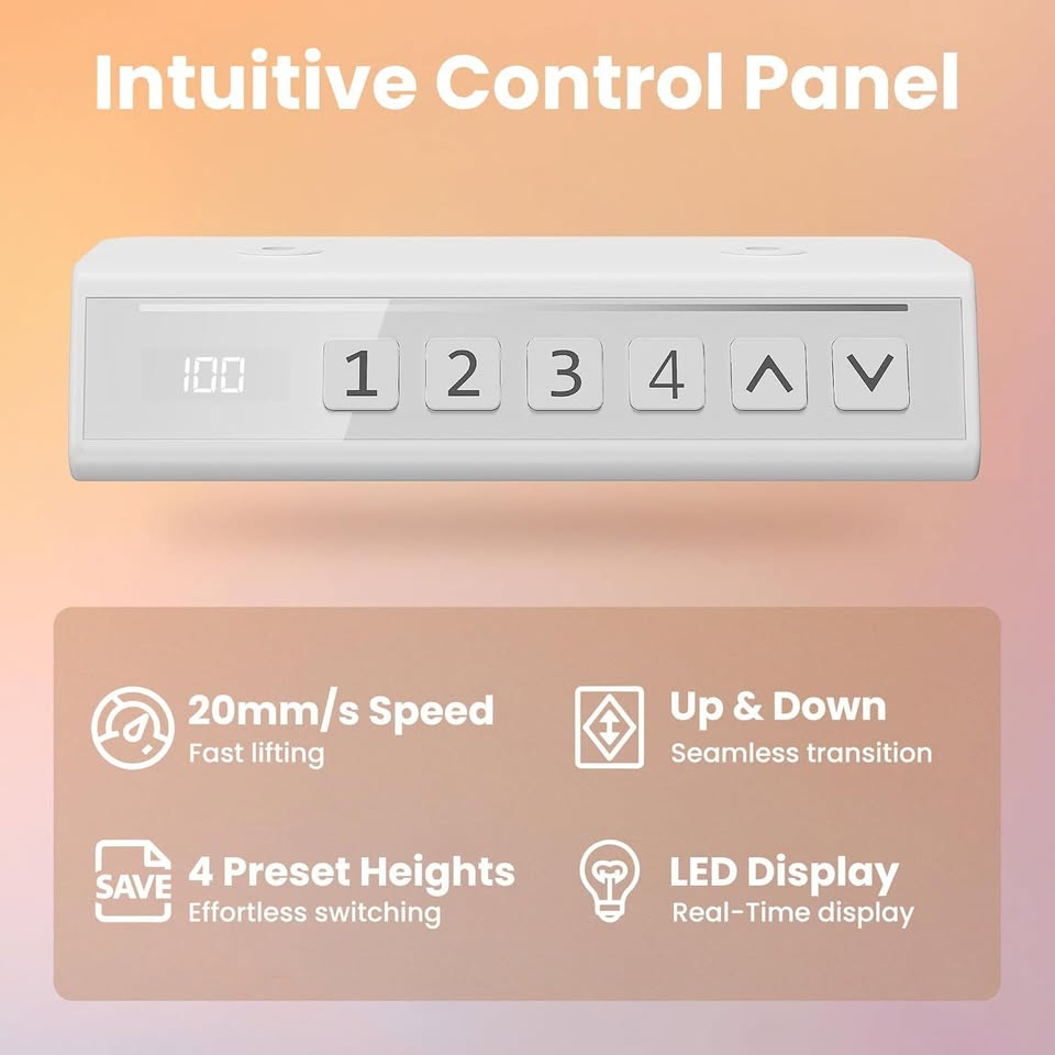 ESCRITORIO ELECTRICO AJUSTABLE 32 PULGADAS - 4 MEMORIAS DE ALTURA