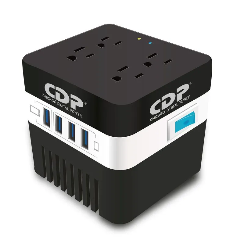 REGULADOR  CDP RU-AVR 604 600 VA/ 300W 4.PUERTOS USB 4TOMAS