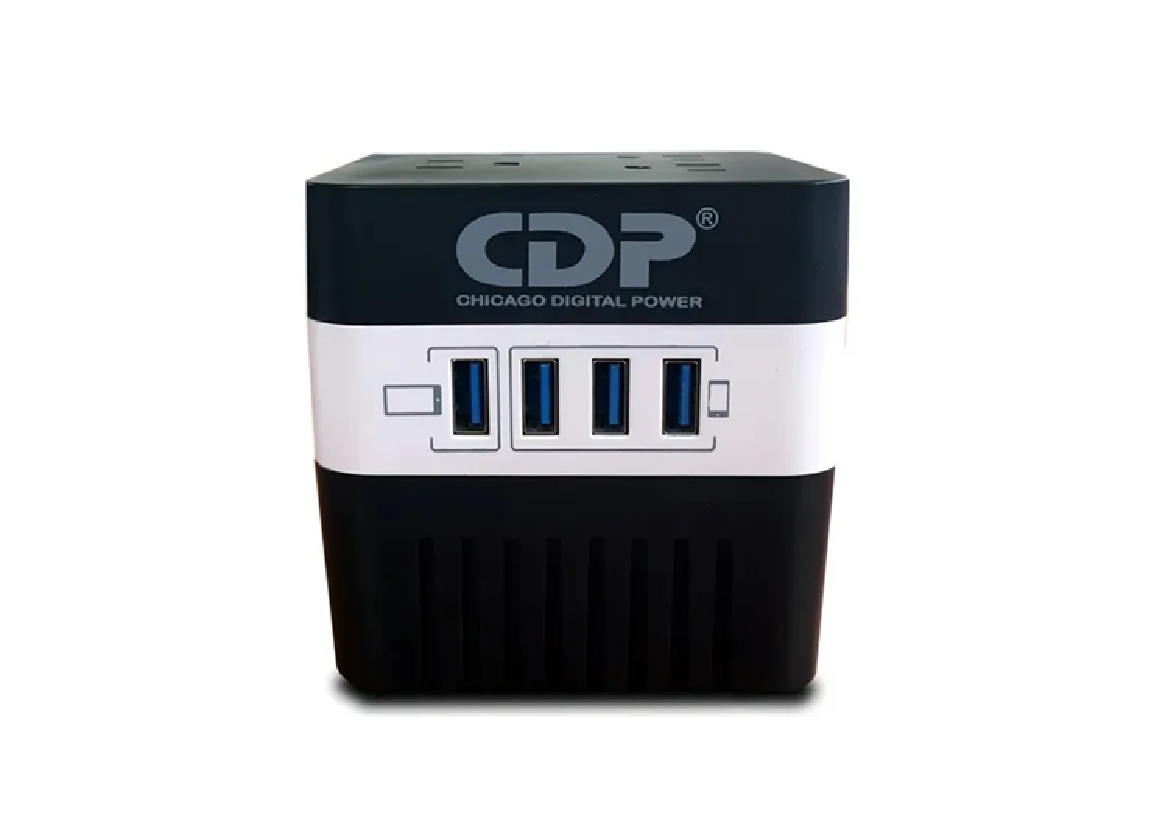 REGULADOR  CDP RU-AVR 604 600 VA/ 300W 4.PUERTOS USB 4TOMAS