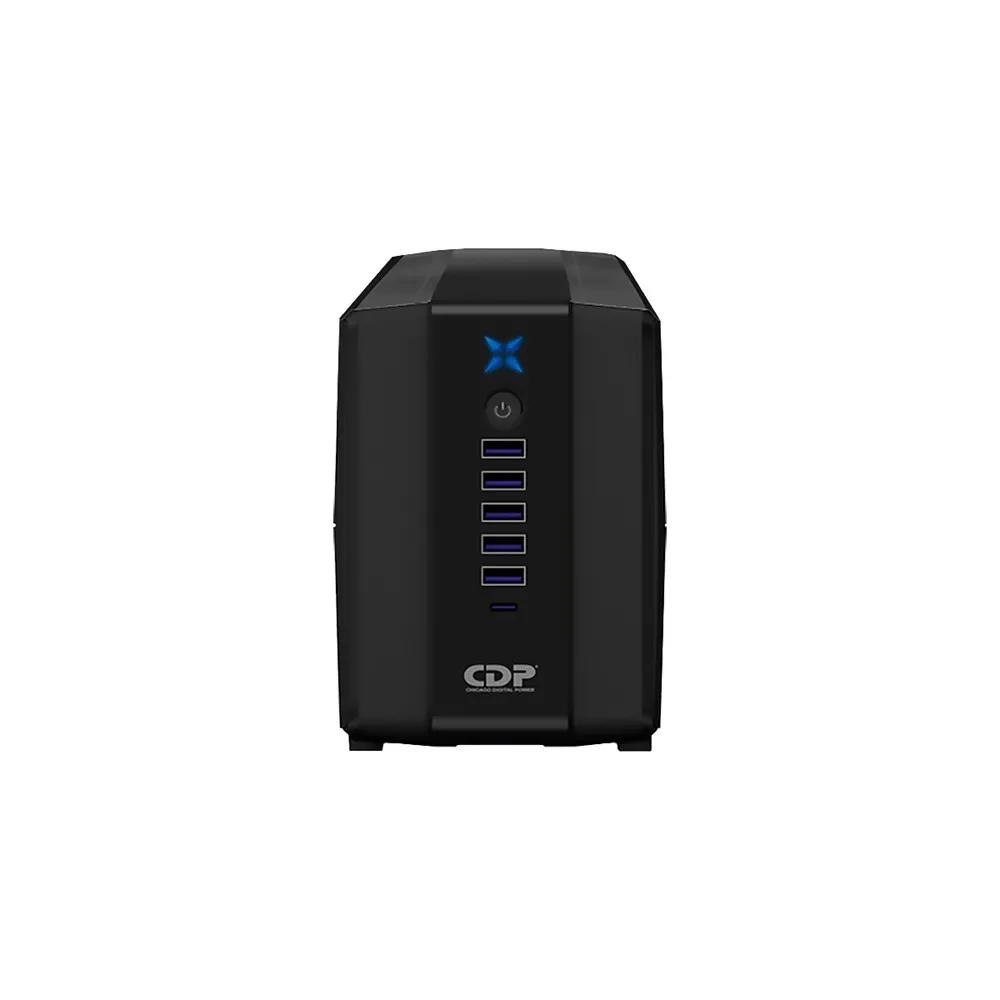 UPS CDP 500VA/250W R-UPR 508, 8 Tomas de Salida 4.PUERTOS USB FRONTALES