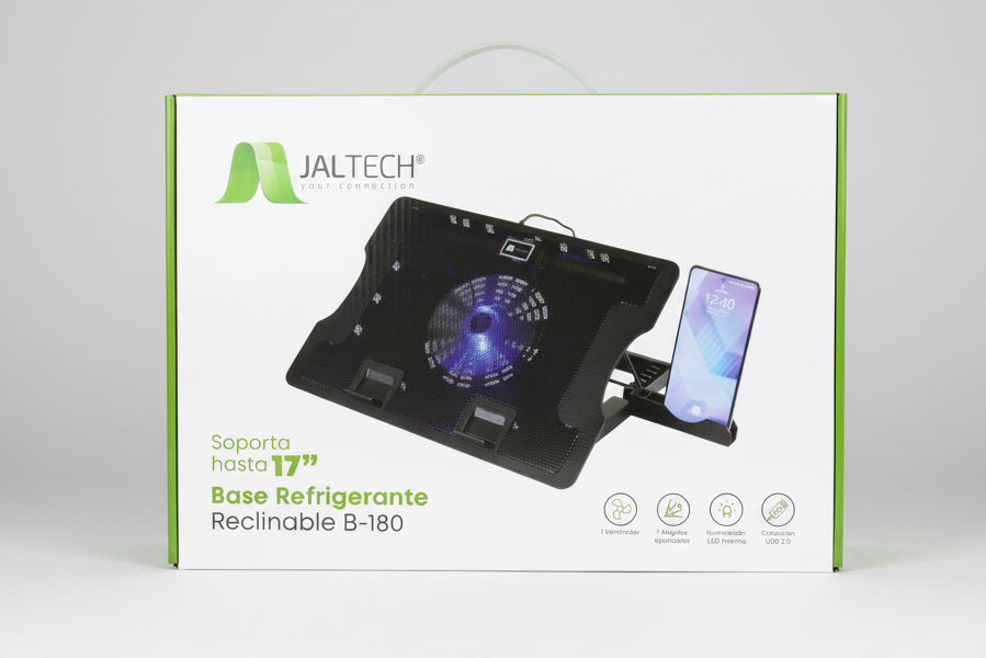 Base Refrigerante Jaltech B-180 1.Fan + Soporte de Celular